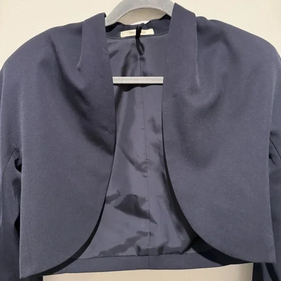 TOKIO KUMAGAI Paris Women’s 100% Wool Navy Blue Jacket Size Small - Picture 3 of 7